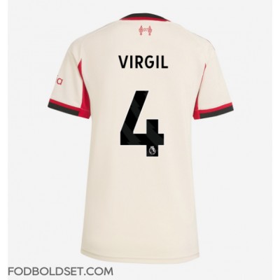Liverpool Virgil van Dijk #4 Udebanetrøje Dame 2025-26 Kortærmet Liverpool Virgil van Dijk #4 Udebanetrøje Dame 2025-26 Kortærmet